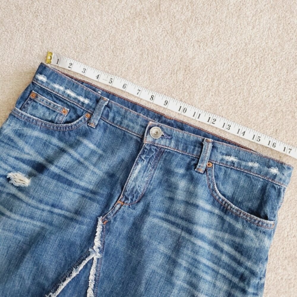 Banana Republic Denim Y2K 2000s Country Western Boho Skirt 30 - Picture 4 of 7